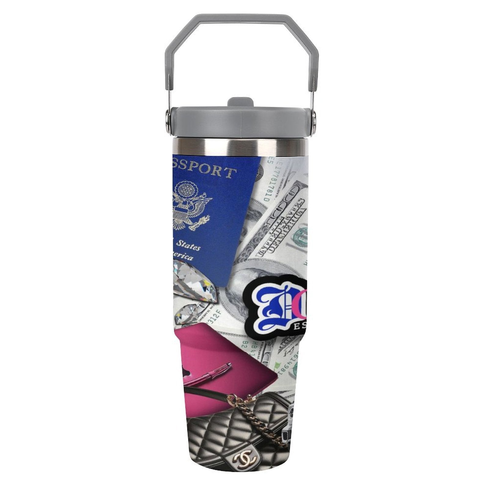 Design 30oz Tumbler with Top Handle