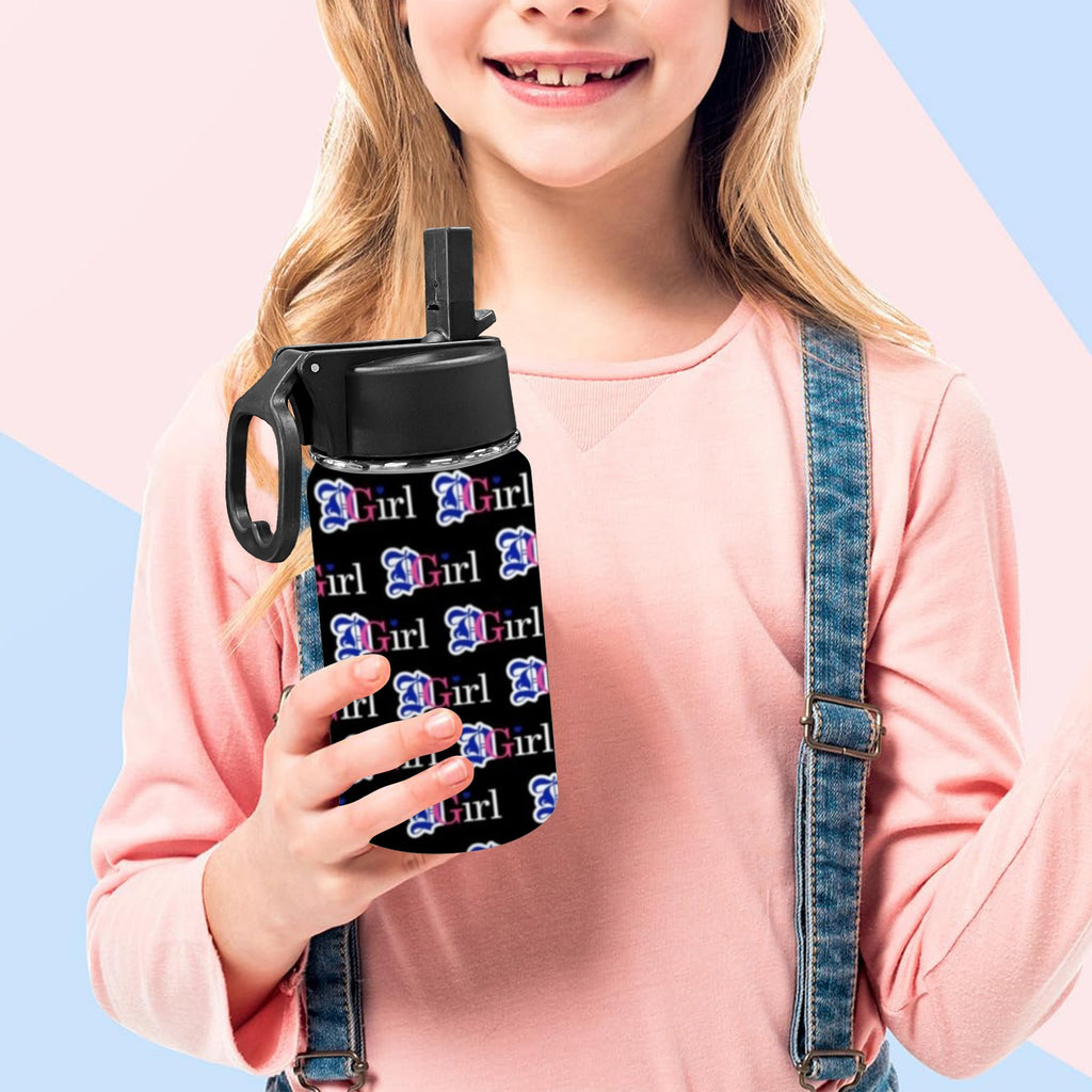 Kids Water Bottle with Straw Lid (12 oz)