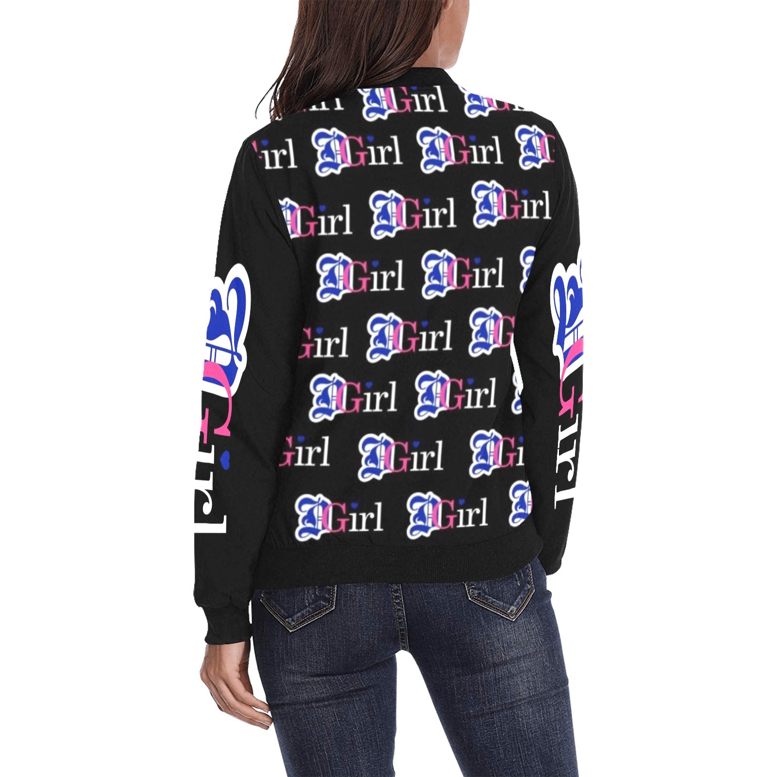 Women's All Over Print Bomber Jacket