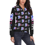 Women's All Over Print Bomber Jacket